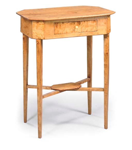 A SWEDISH BIRCH SIDE TABLE