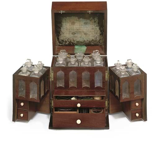 An early 19th-Century Continental-style domestic medicine chest,