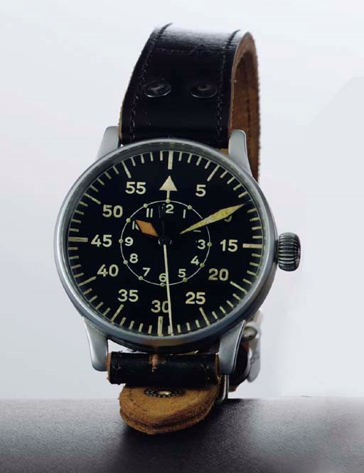 STOWA. A RARE VERY LARGE MILITARY WRISTWATCH WITH CENTER SECONDS
