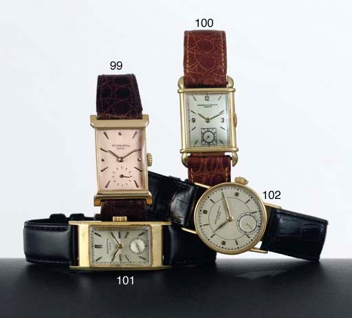 VACHERON CONSTANTIN. AN 18K GOLD RECTANGULAR WRISTWATCH WITH UNUSUAL LUGS