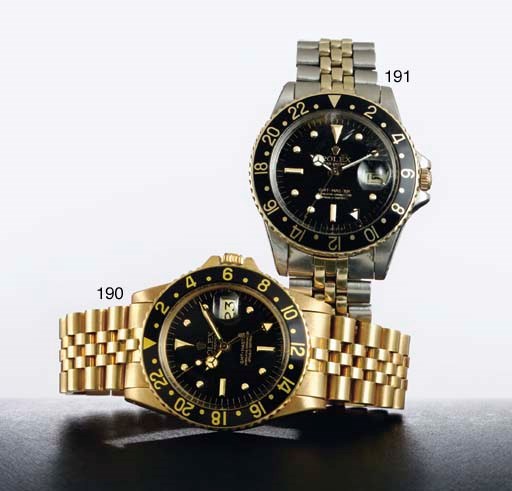 ROLEX.  An 18K GOLD AUTOMATIC WRISTWATCH WITH DATE, BRACELET AND 24 HOURS