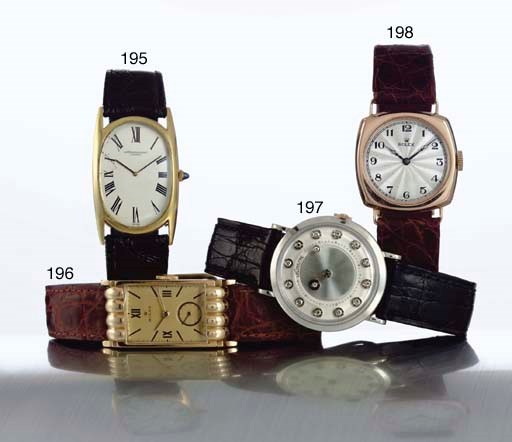 AUDEMARS PIGUET. AN 18K GOLD OVAL WRISTWATCH