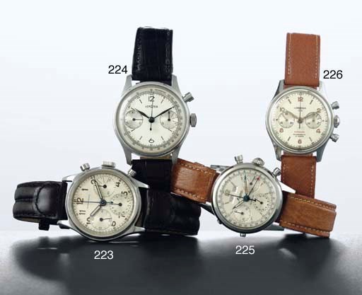 LEMANIA. A STAINLESS STEEL CHRONOGRAPH WRISTWATCH