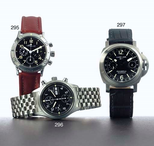 BREGUET. A STAINLESS STEEL AUTOMATIC FLY-BACK CHRONOGRAPH WRISTWATCH