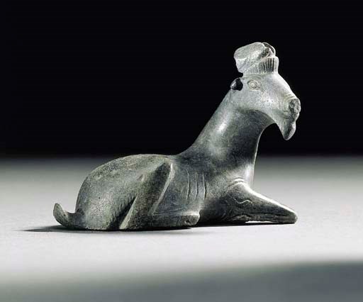 A GREEK BRONZE GOAT