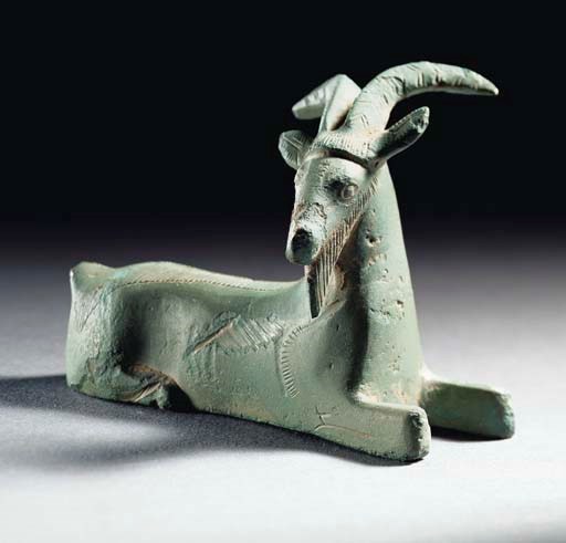 A GREEK BRONZE GOAT