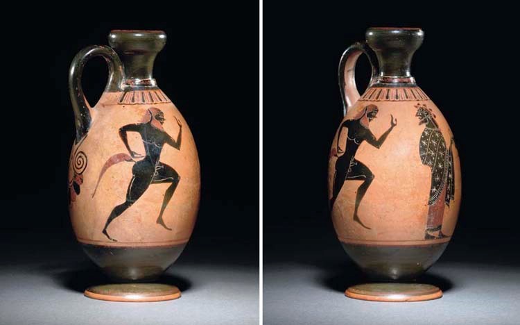 AN ATTIC BLACK-FIGURE DEIANEIRA LEKYTHOS, PROBABLY BY THE PAINTER OF CAMBRIDGE 47