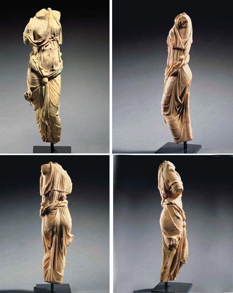 A HELLENISTIC MARBLE FIGURE OF APHRODITE