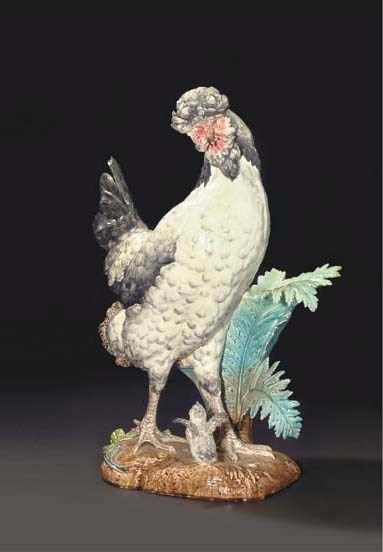 GRAND VASE ZOOMORPHE SIGNE EN BARBOTINE FRANCAISE (CHOISY-LE-ROI) DU XIXEME SIECLE