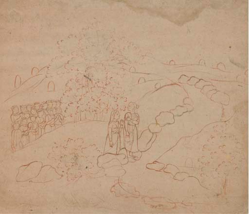 TWO GIRLS BY A STREAM, PAHARI, CIRCA 1800