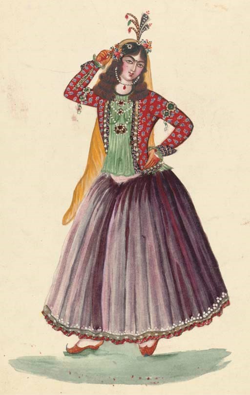 A LADY OF THE HAREM, QAJAR IRAN, CIRCA 1840