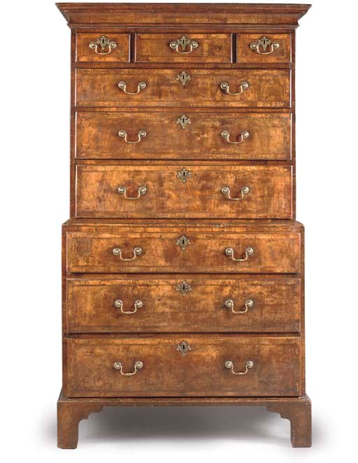 A GEORGE I WALNUT TALLBOY