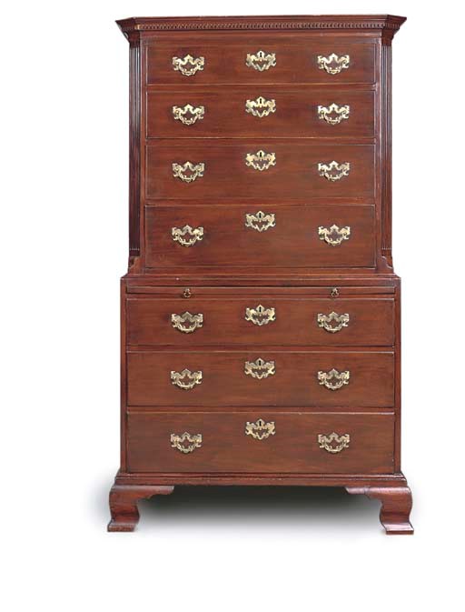 A GEORGE III MAHOGANY TALLBOY