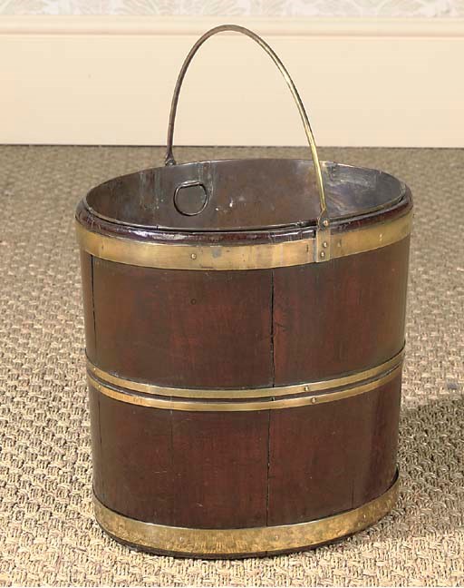 A REGENCY BRASS-MOUNTED MAHOGANY BUCKET