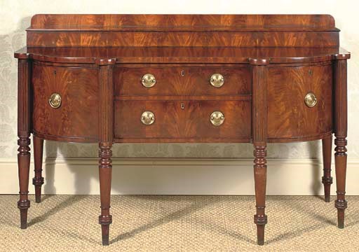 A SCOTTISH REGENCY MAHOGANY SIDEBOARD