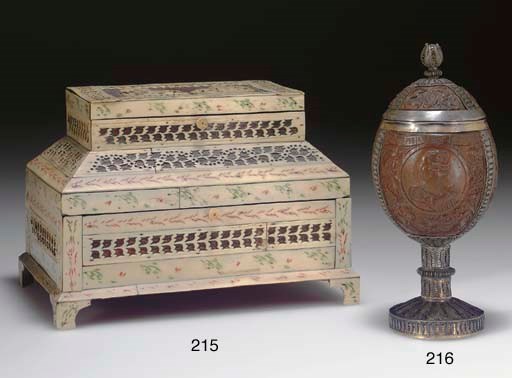 AN IVORY PRESENTATION CASKET