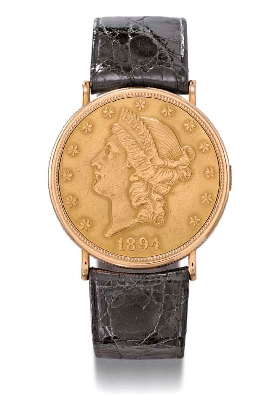 Piaget. An 18K gold coin wristwatch