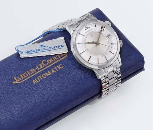 Jaeger-LeCoultre. A stainless steel self-winding wristwatch with sweep centre seconds, date, alarm and bracelet
