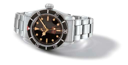 Rolex. A fine and rare stainless steel self-winding wristwatch with sweep centre seconds and bracelet