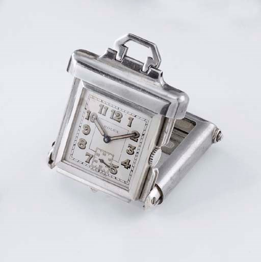 Rolex. An unusual silver purse watch