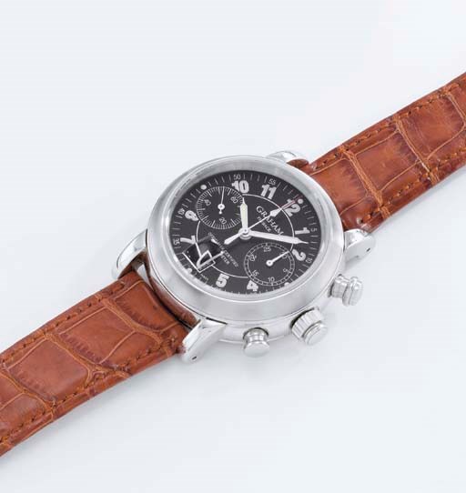 Graham. A stainless steel self-winding fly-back chronograph wristwatch with date