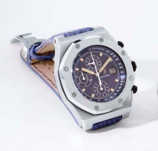 Audemars Piguet. An oversized stainless steel self-winding chronograph wristwatch with date