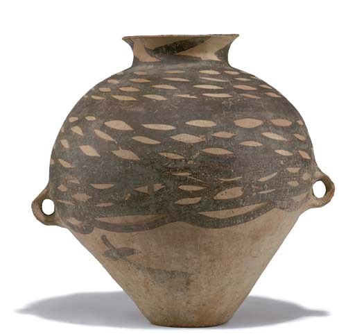 A CHINESE PAINTED POTTERY JAR