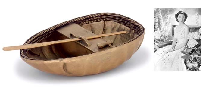 A SILVER-GILT MODEL OF A CORACLE