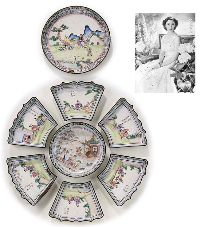 A CANTONESE ENAMEL SUPPER-SET