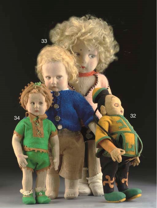 A Lenci pressed felt boy