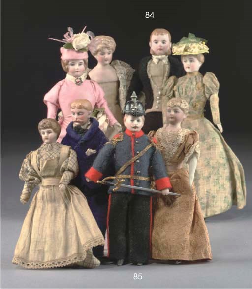 A bisque-headed dolls' house man