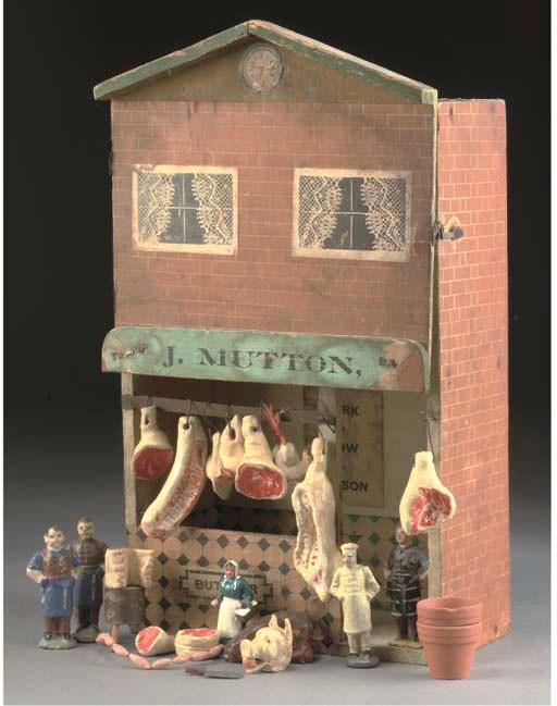 'J. Mutton', a butchers shop of box-back type