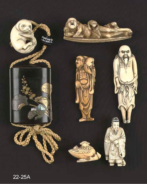 Two ivory netsuke