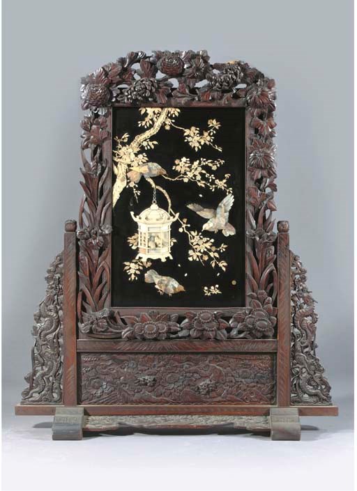 A 3acquer inlaid screen