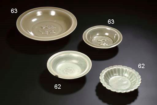 Two Longquan celadon saucers