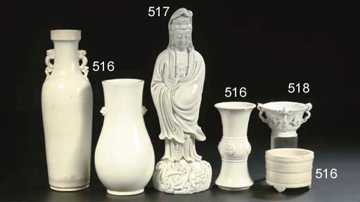 A blanc-de-Chine figure of Guanyin
