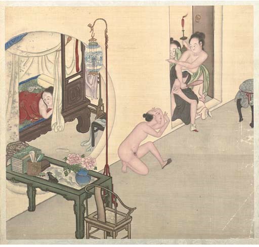 Ten erotic watercolours