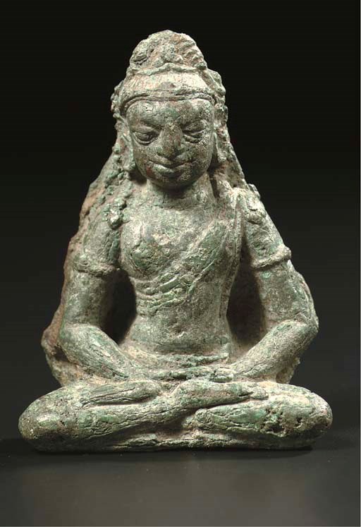 An Indian, Post Gupta, bronze figure