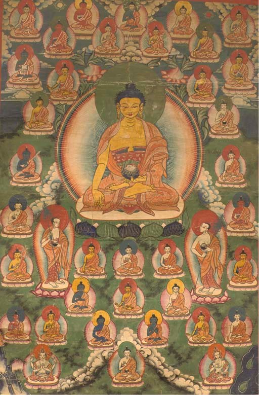 A Tibetan thang.ka depicting a Bardo scene