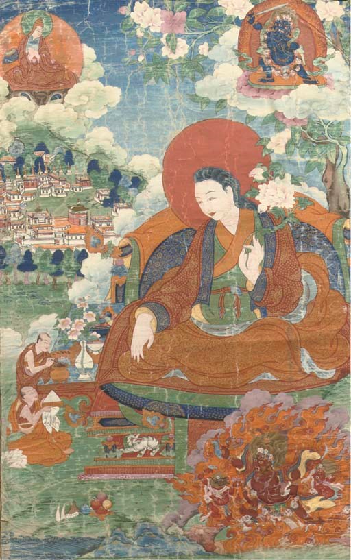 a Tibetan thang.ka depicting Brom.ston