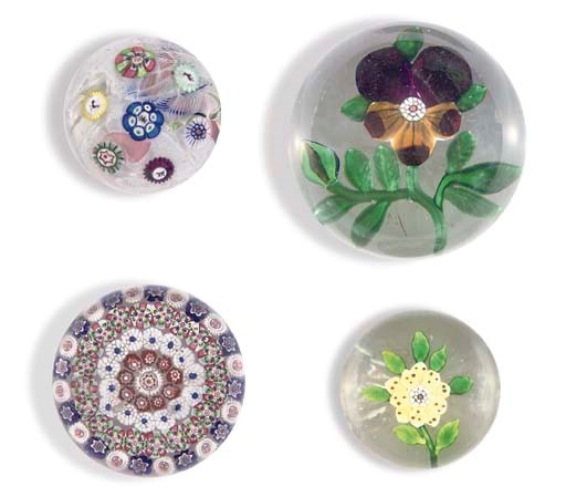 FOUR BACCARAT PAPERWEIGHTS
