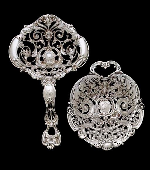 TWO SILVER BONBONNIERES