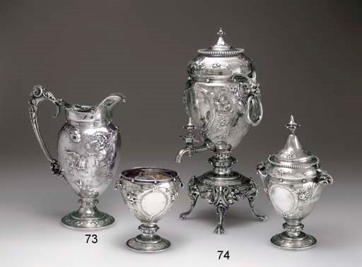 A SILVER PART TEA SERVICE**