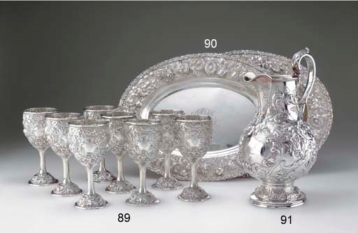 A SILVER WATER PITCHER