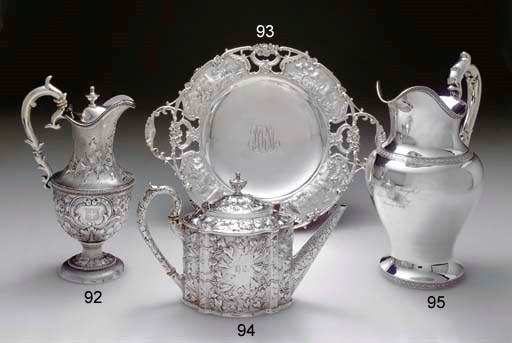 A SILVER CAKE PLATE