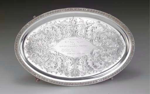 A SILVER PRESENTATION SALVER OF JUDAIC INTEREST