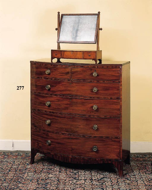 A Regency mahogany bowfront chest