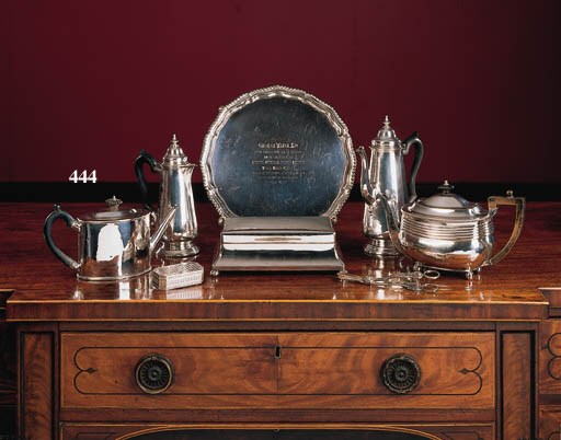 A George III plain oval teapot