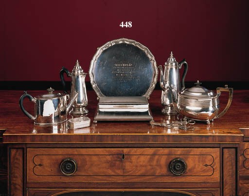A shaped circular salver
