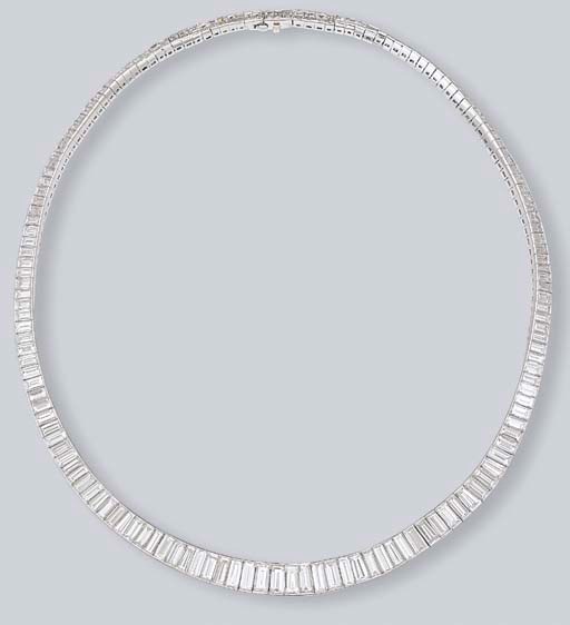 A DIAMOND LINE NECKLACE, BY HARRY WINSTON